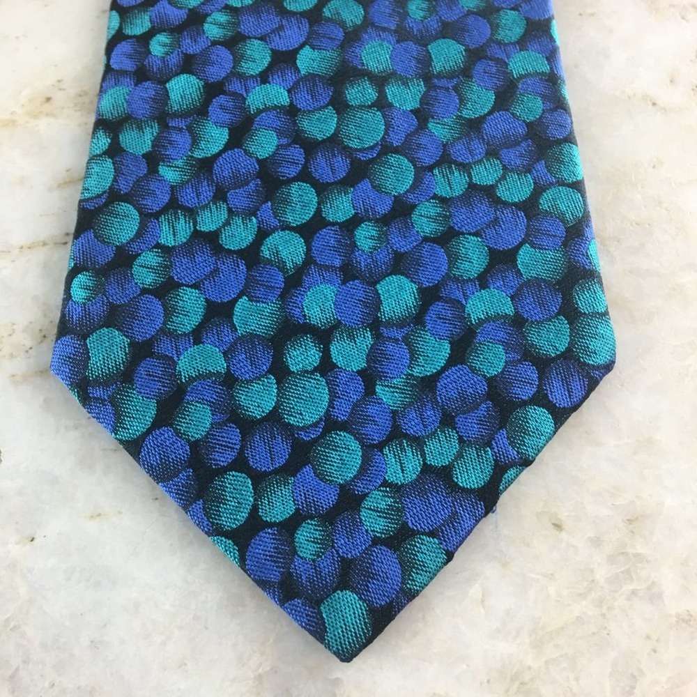 Status Tie in Fluorescent Green Blue and Black